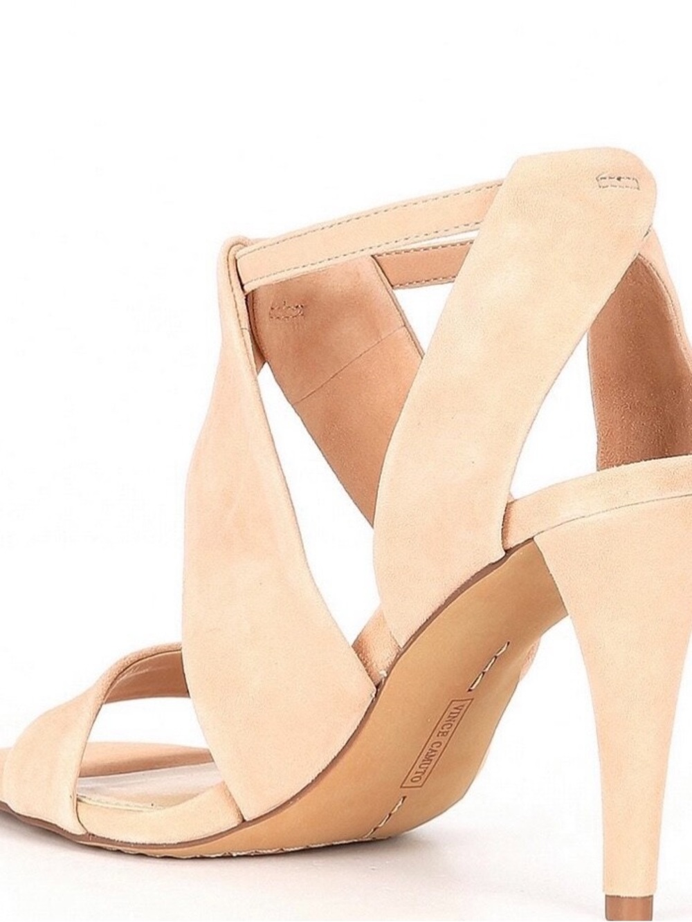 Vince Camuto Blush Suede Strappy High Heel Sandals Cute and trendy